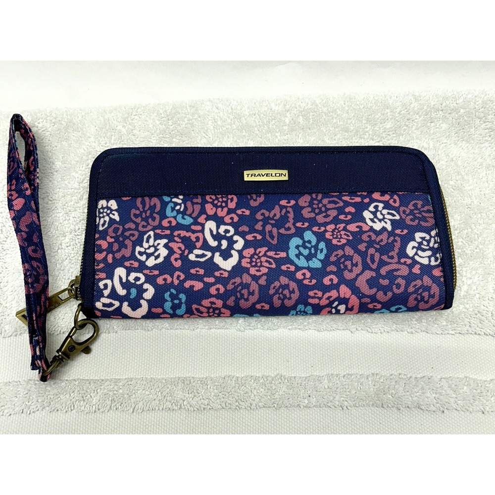 Travelon Floral Zip Around Wallet Wristlet (SH)